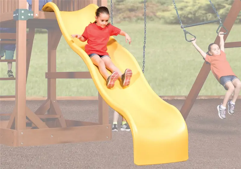 10-Foot Yellow Double-Wall Wave Slide 1