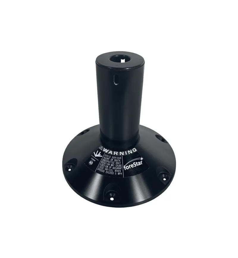 10-Inch Fixed-Height Black Anodized Pedestal – Model 184010-Lbawos 1