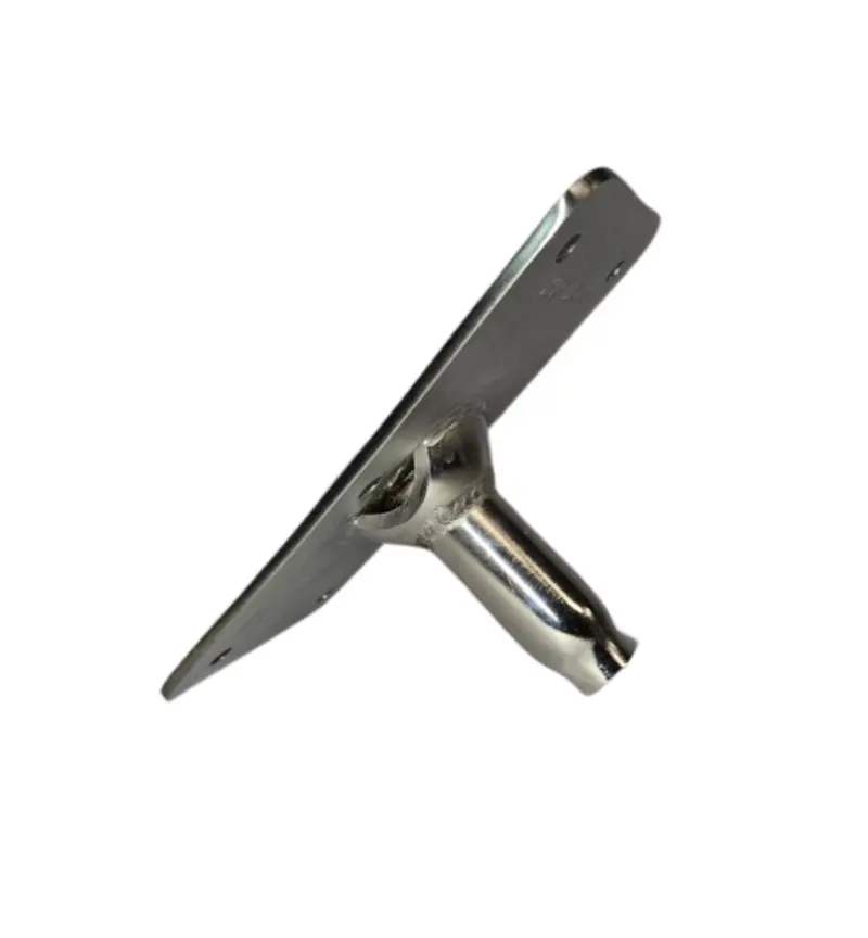 4" × 8" Polished Stainless Steel Posipin Deck Plate With Brass Bushing (382113-Tsspb) 1