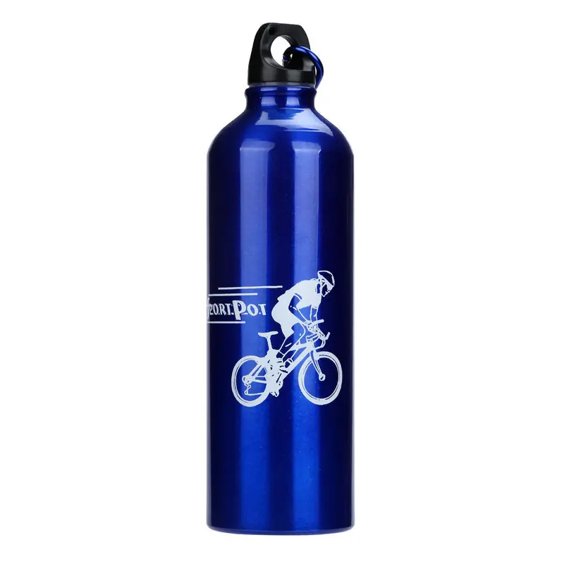 750Ml Aluminum Alloy Cycling Water Bottle – Silver Finish 1
