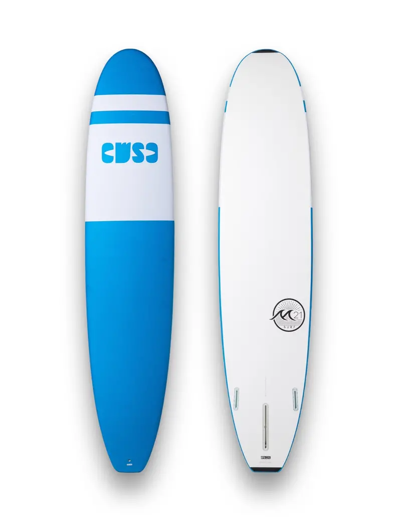 9'0" Epoxy Eps Surfboard – Full Blue Deck Pad 1