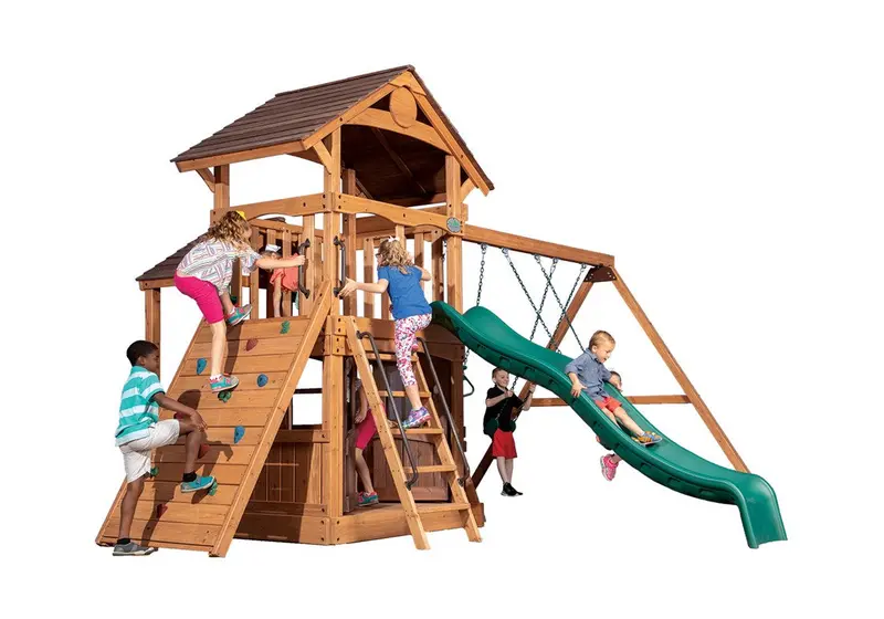 Adventure Outlook Triple-Swing Play Structure 1