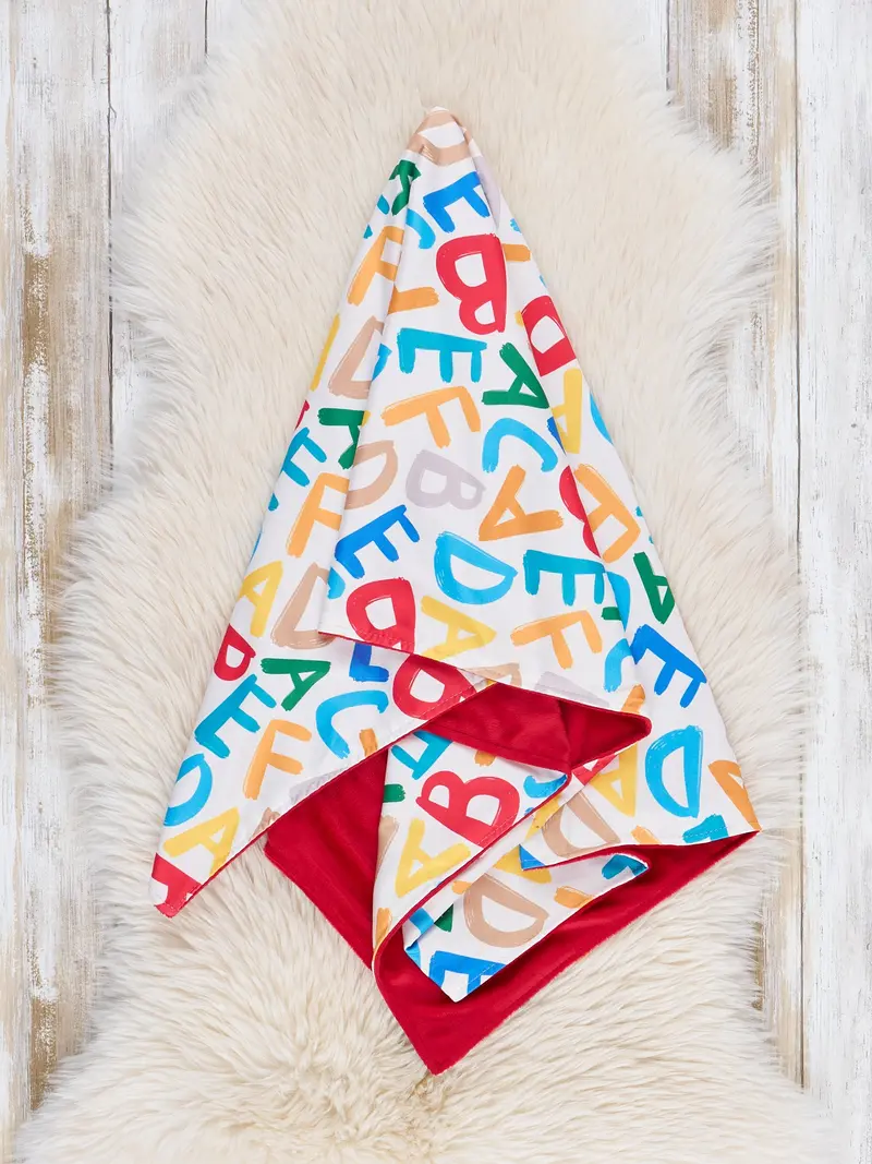 Alphabet Doodles Knit Blanket 1