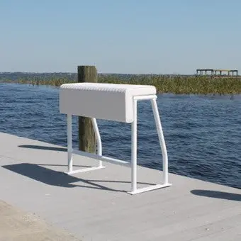 Aluminum Leaning Post – 36"H × 32"W × 18"D – Lightweight Marine Support Post – Sllp32 1