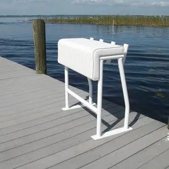 Aluminum Leaning Post With Integrated Rod Holders – 36"H × 38"W × 18"D – Sllp38-Rh 1