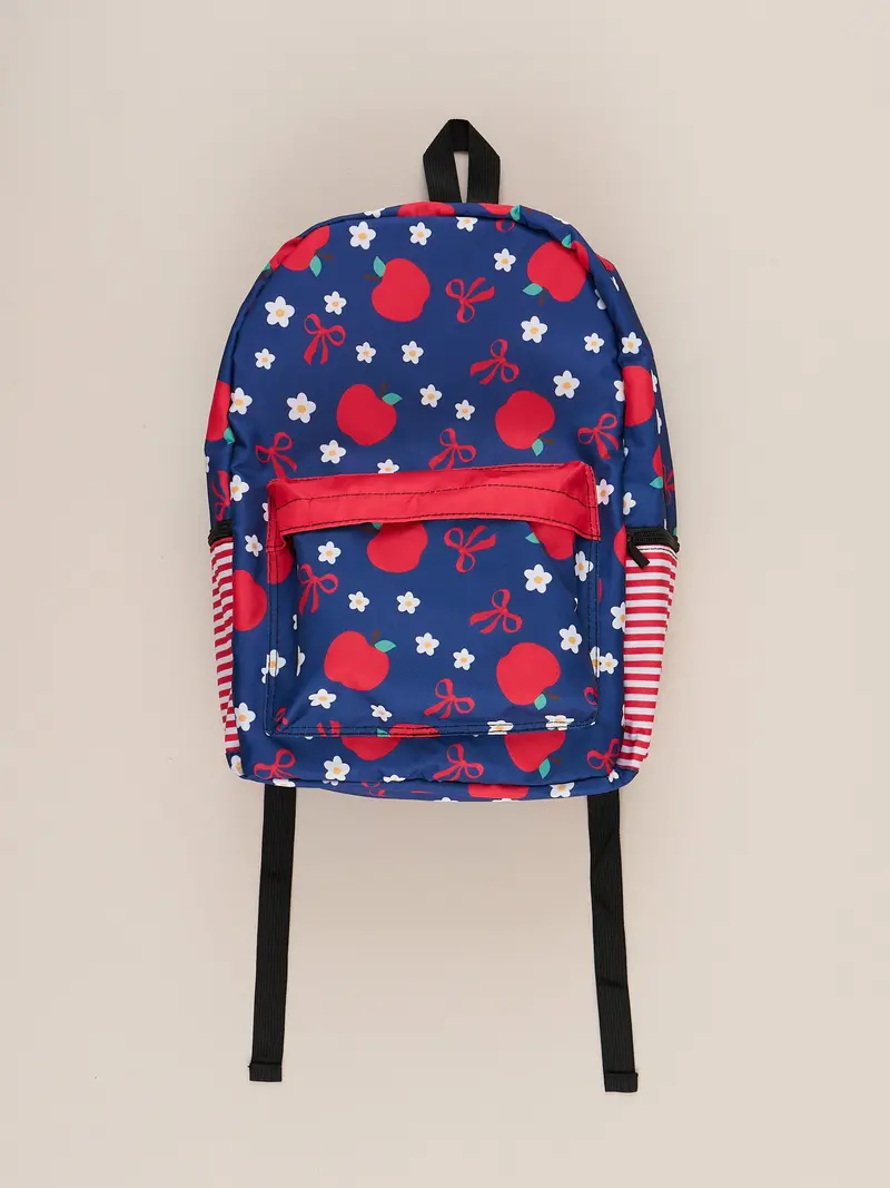 Apple And Bow Pattern Backpack 1