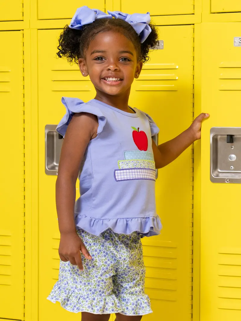 Apple Blossom Embroidered Ruffle Ensemble 1