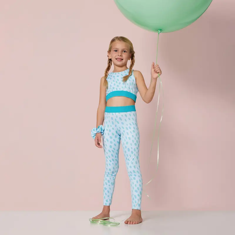 Aqua Droplets Active Top For Girls 1