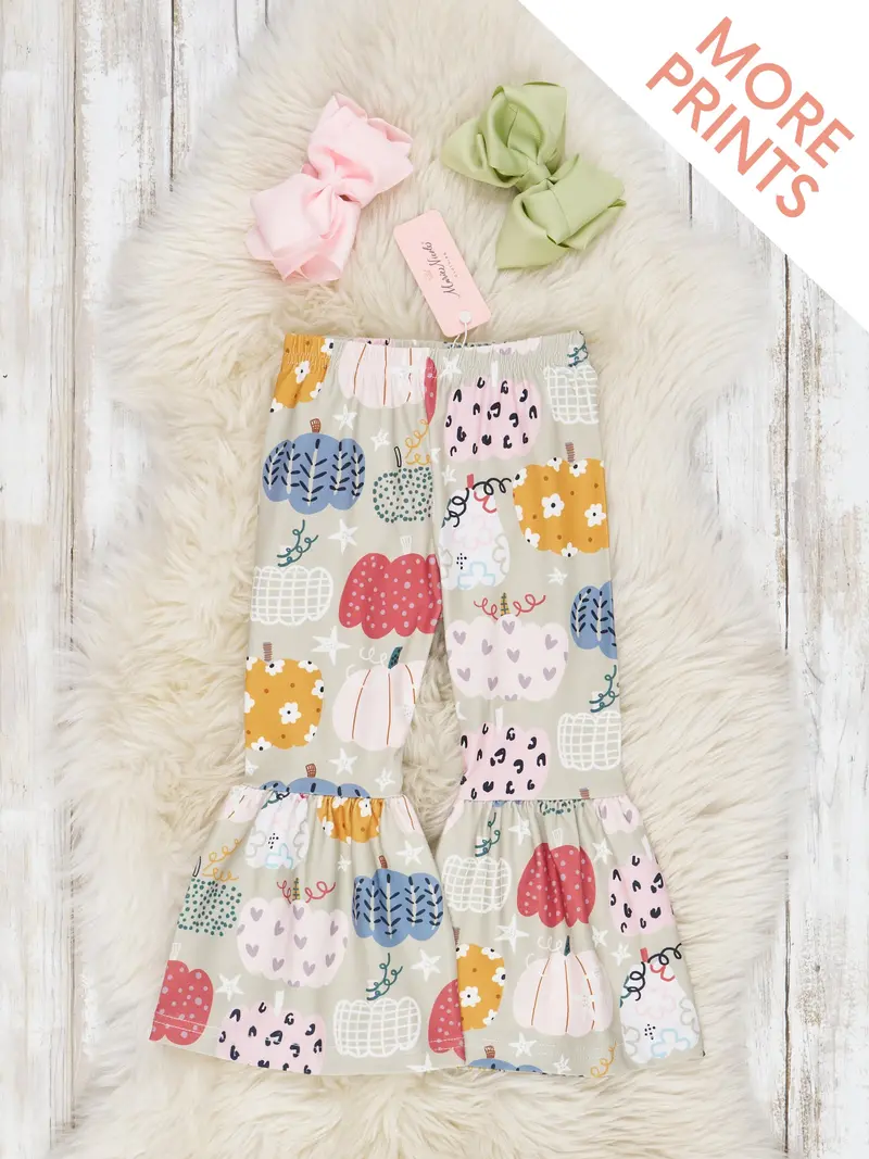 Autumn Harvest Bell Bottom Pants For Girls 1