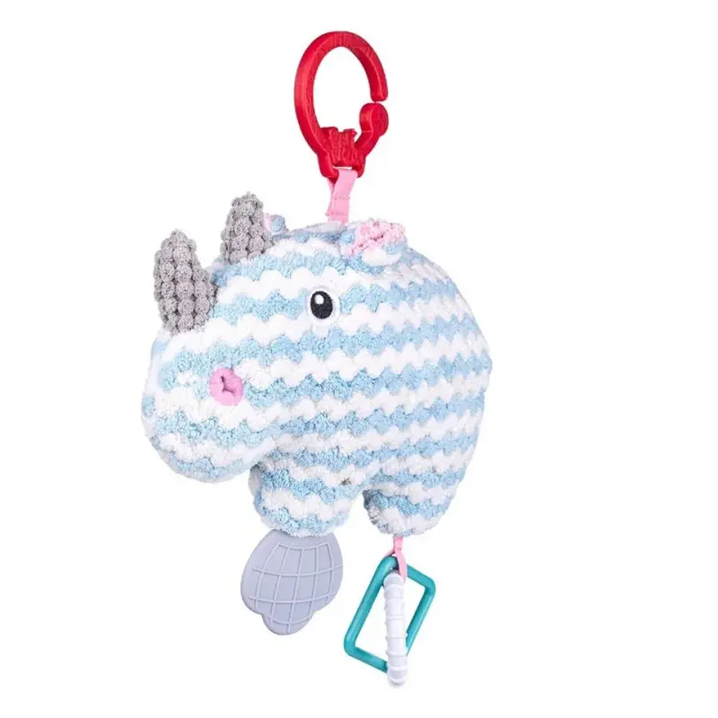 Bali Bazoo Rhinoceros Teething Pendant – Natural Wood & Organic Finish 1