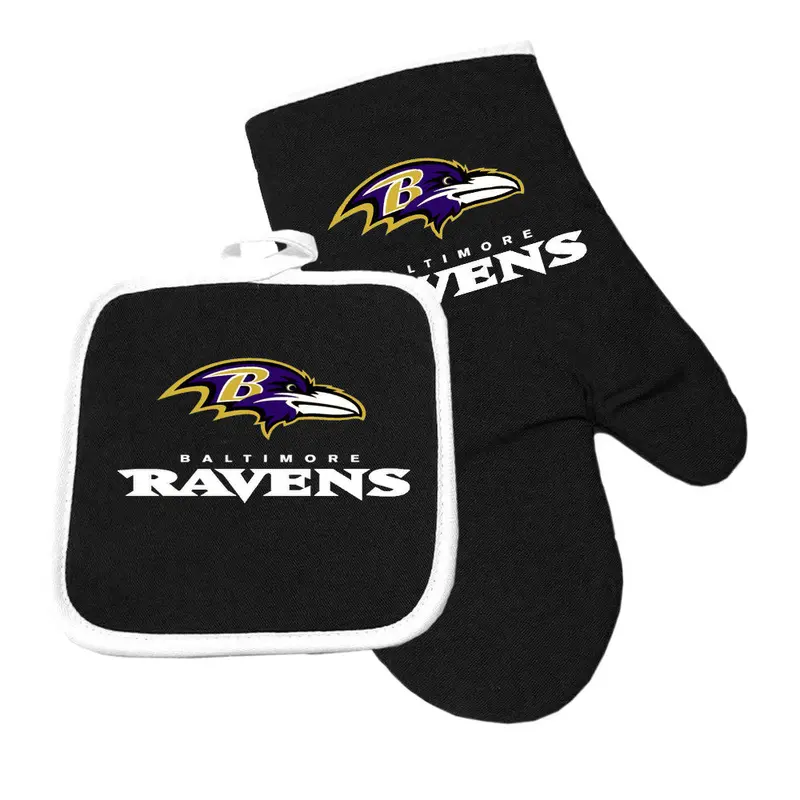 Baltimore Ravens Licensed Nfl Kitchen Mitt And Hot Pad Combo 1