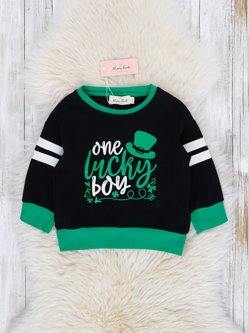 Black Lucky Boy Graphic Tee 1