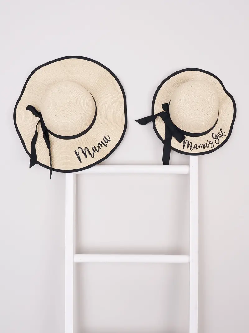 Black Woven Sun Hat – Mom & Me Collection 1