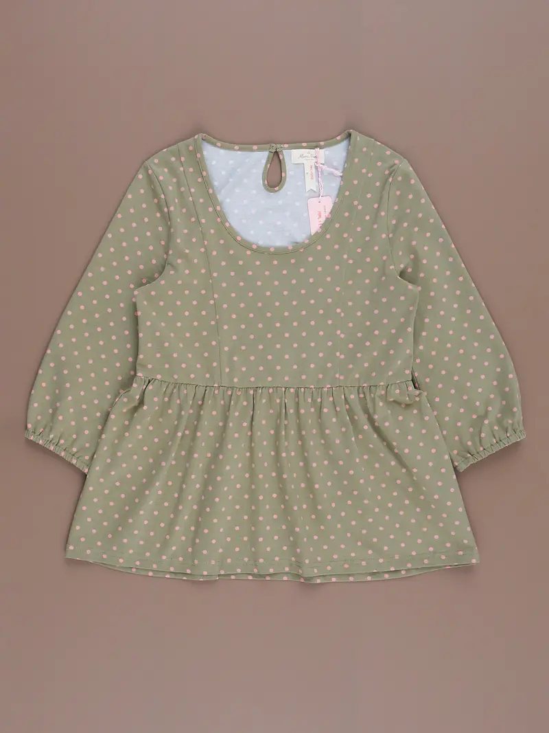Bloomberry Fields Mom’S Olive Green Peplum Top 1