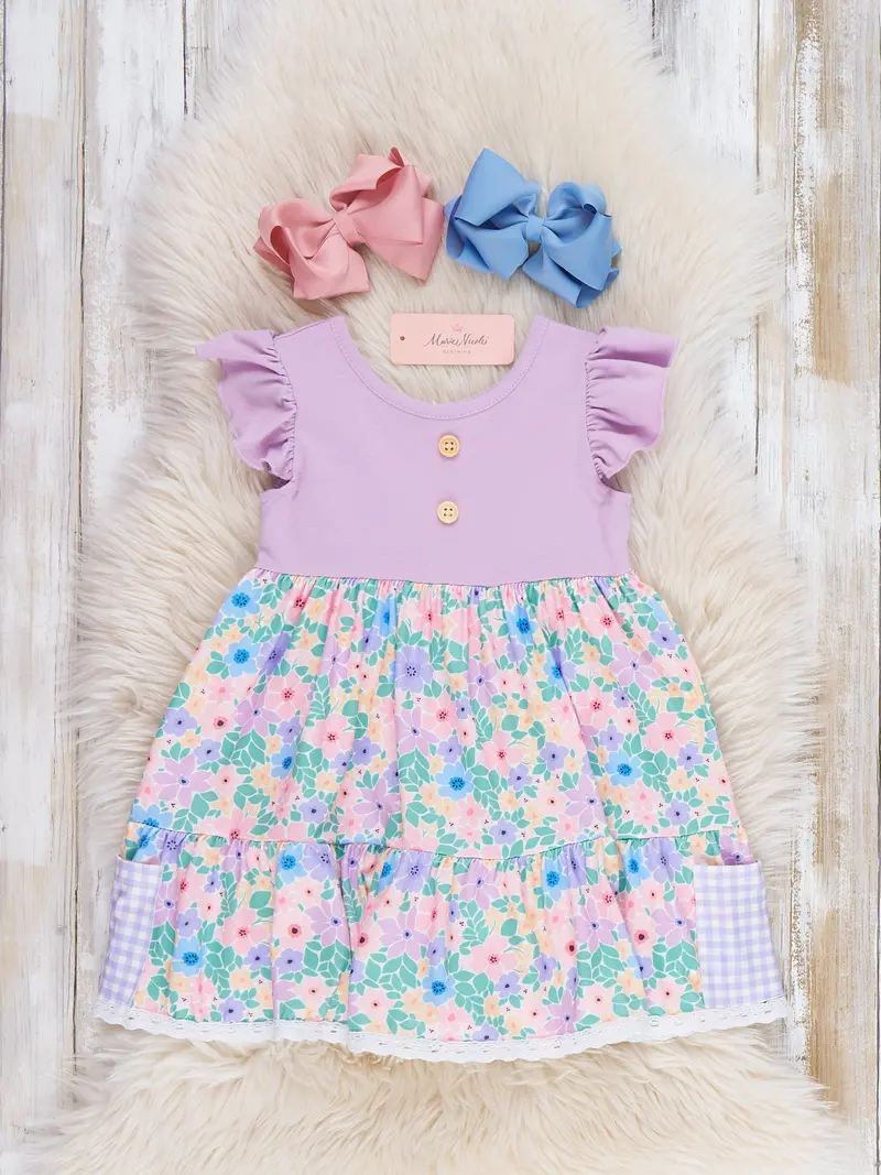 Blooming Breeze Button-Front Toddler Dress 1