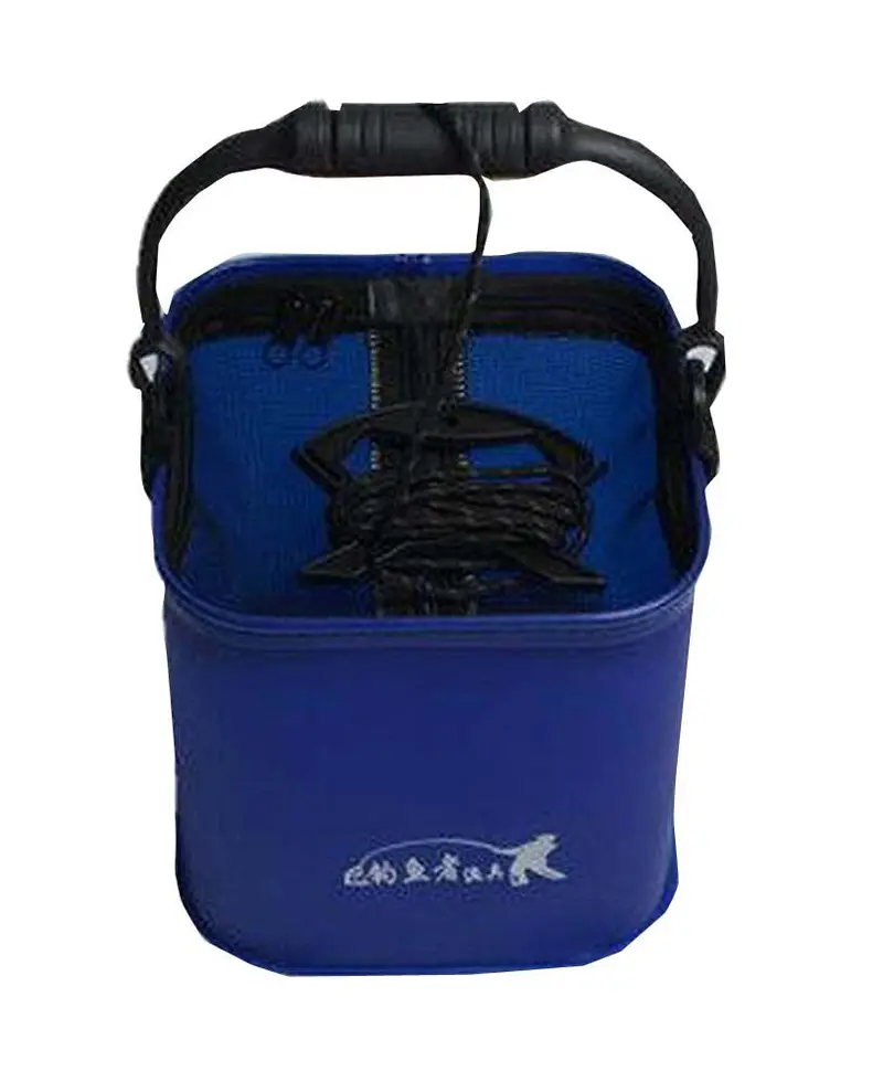 Blue Intake Water Bucket – Durable Outdoor Accessory For Fishing & Camping 1