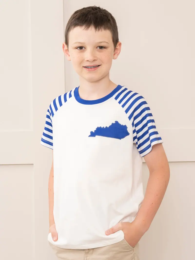 Blue Striped Short-Sleeve Shirt – Ky Collection 1