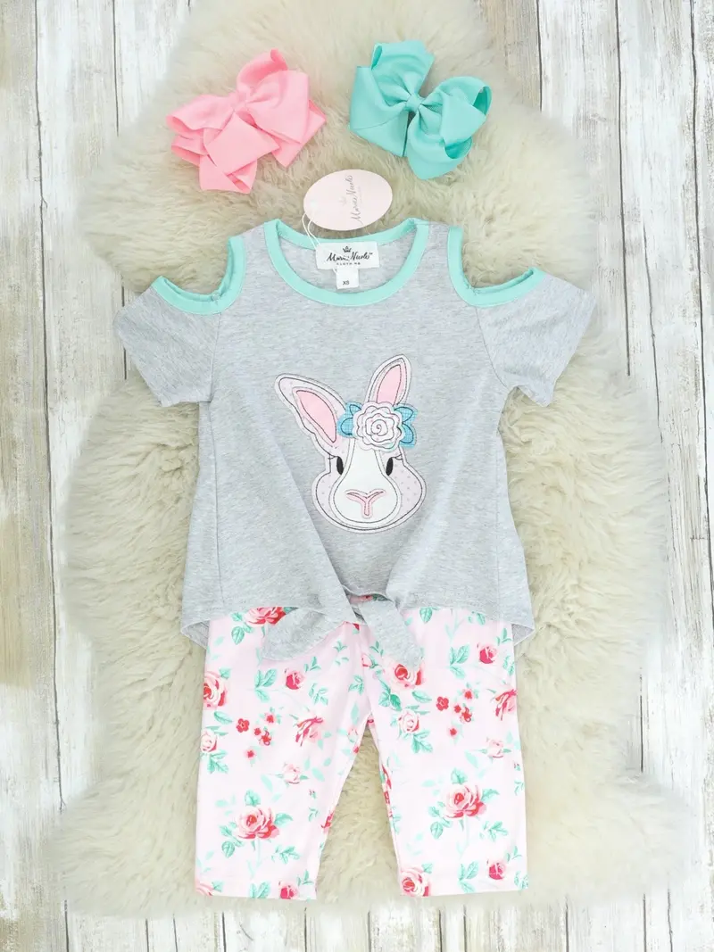 Blush Rose Bunny Outfit Set For Infants 1