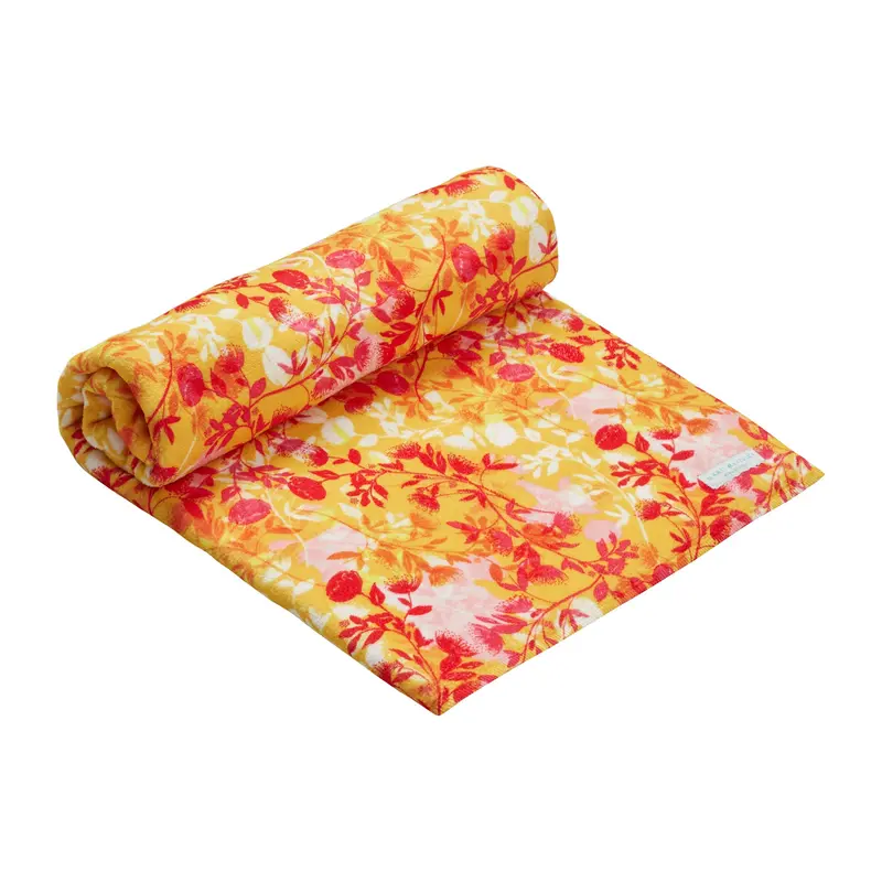 Botanical-Design Beach Towel – Orange 1