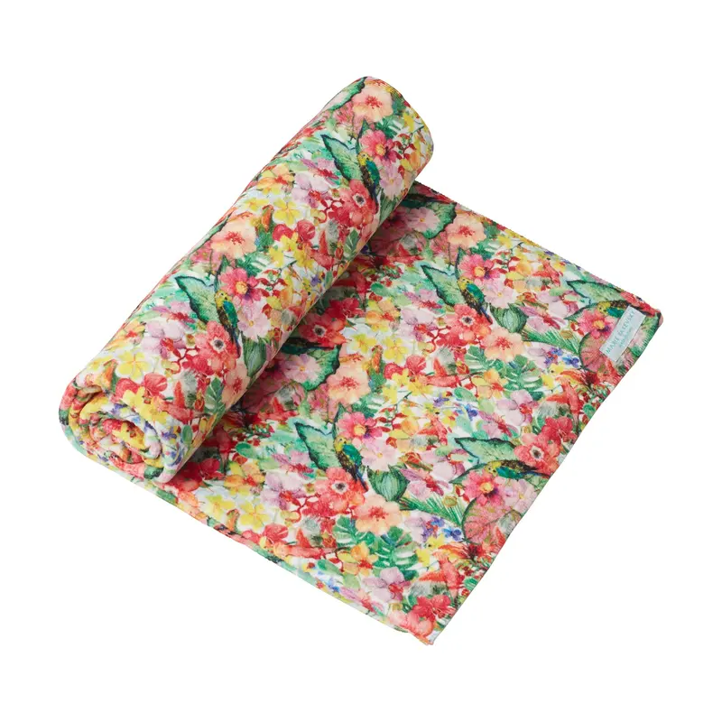 Botanical Garden Print Beach Towel 1
