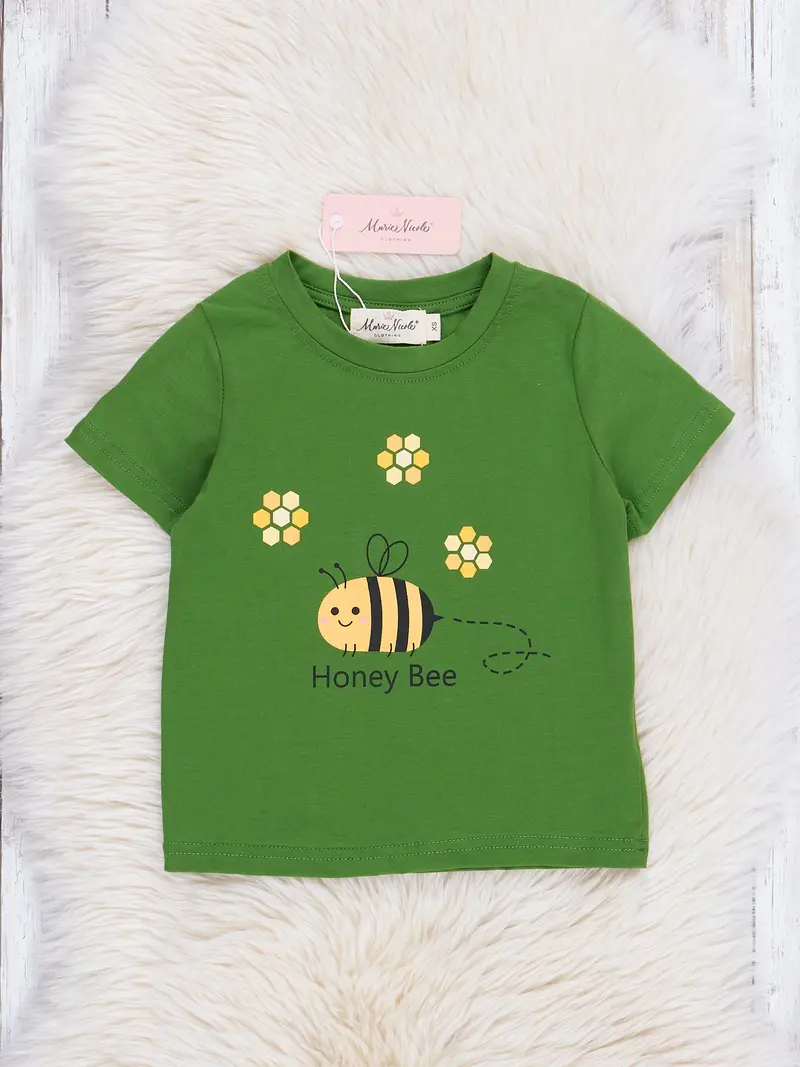 Bright Green Honeybee Graphic Tee 1