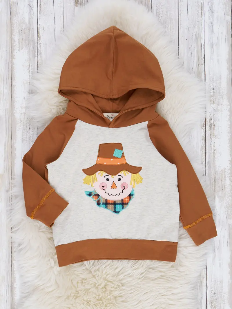 Brown Scarecrow Raglan Hoodie Top 1