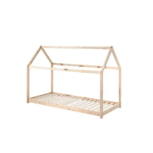 Cabane Junior Natural Wood Bed – 90X200 Cm, Eco-Friendly Solid Timber Frame 1