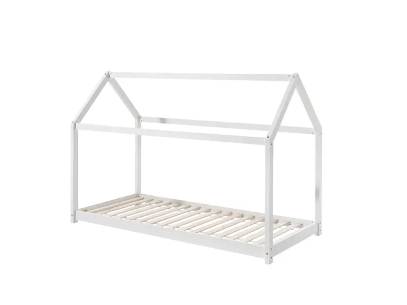 Cabane Junior White Bed Frame – 90X200 Cm, Minimalist Elevated Kids' Bed 1