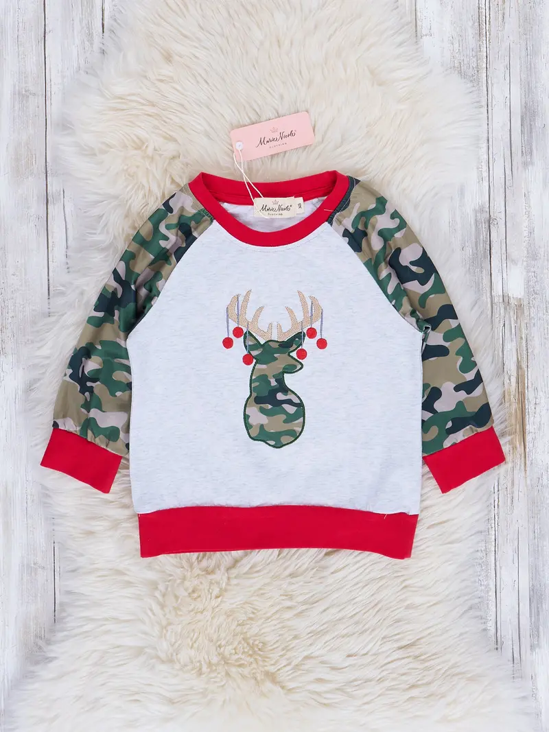 Camo Reindeer Raglan Shirt 1