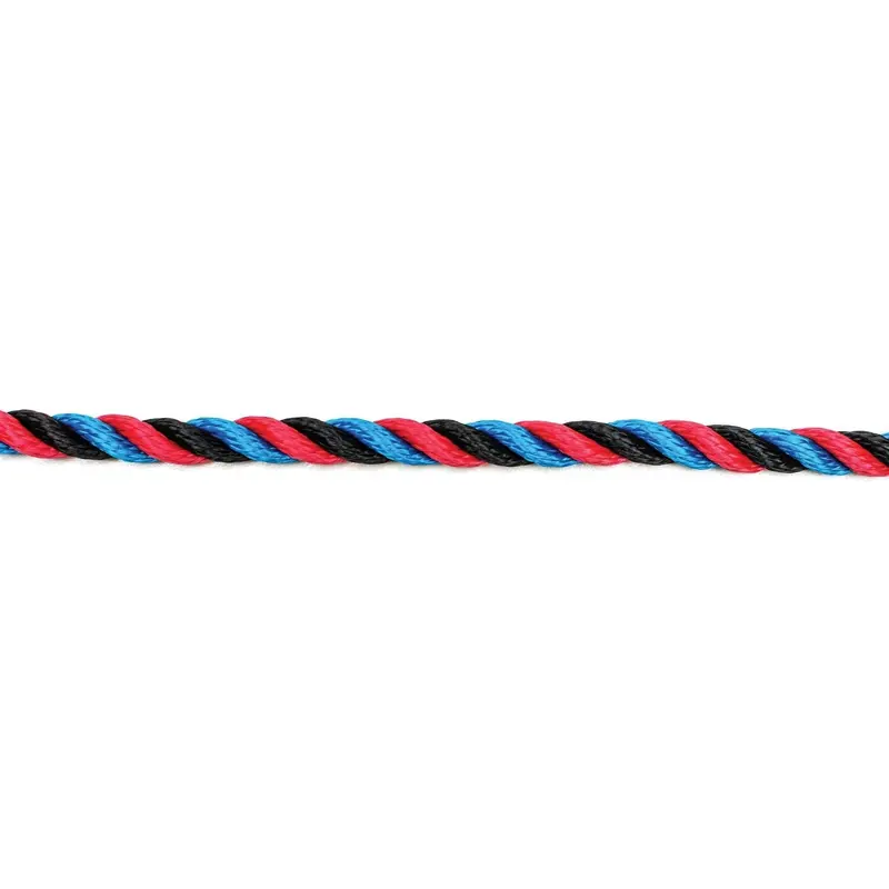 Canal Mooring Rope – 8Mm 3-Strand Red/Black/Blue 1