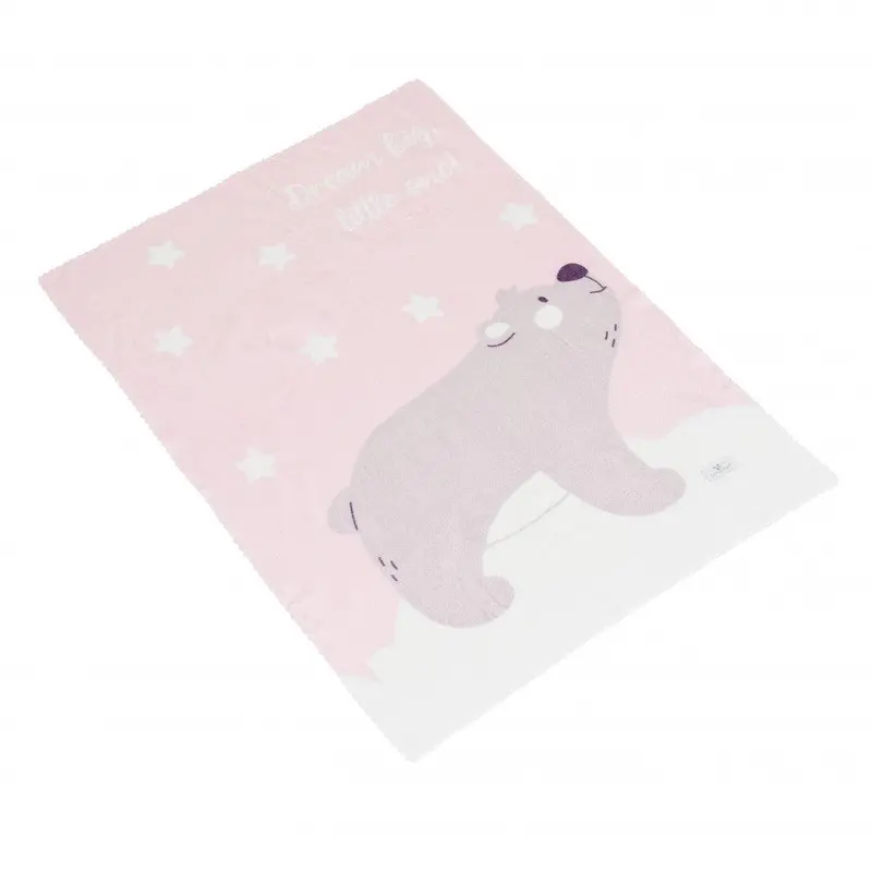Cangaroo Dreamy Bear Baby Blanket – 75X100 Cm Soft Cotton 1