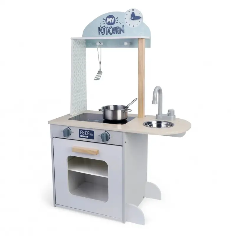 Cangaroo Wooden Play Kitchen With 4-Piece Cookware Set – Model 7251 1