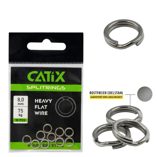 Catix Heavy Flat Wire Split Ring – Reinforced Split Ring For High-Stress Catfish Rigs 1