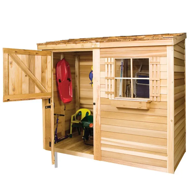 Cedar Shed Bayside Lean-To Shed – Dutch Door Design 1