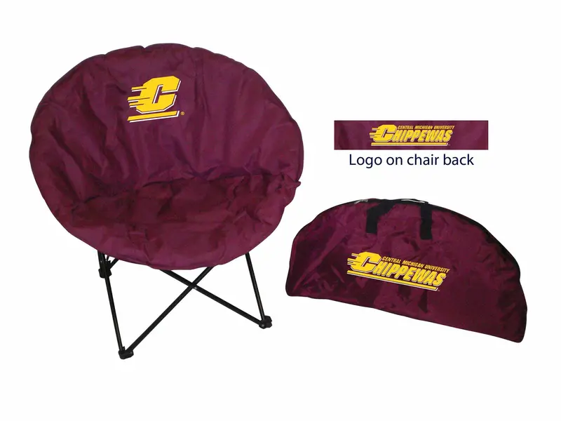 Central Michigan Chippewas Round Folding Chair 1