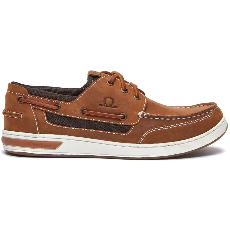 Chatham Buton G2 Deck Shoes In Walnut – Classic Non-Marking Boat Footwear 1