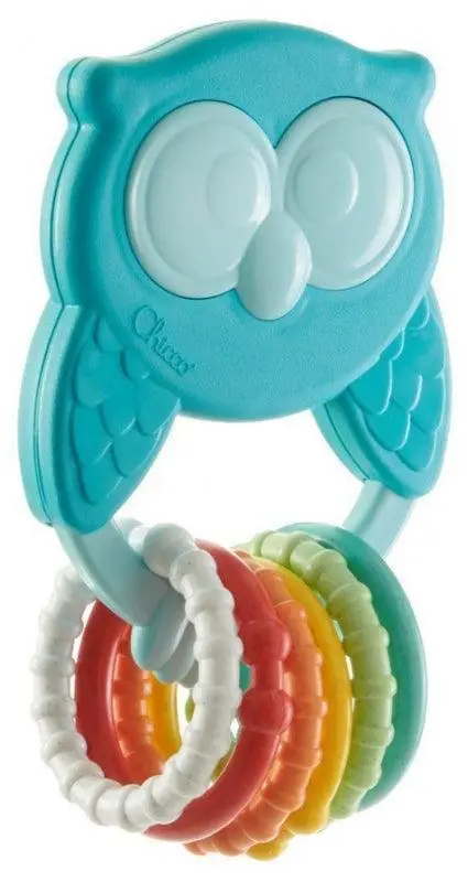 Chicco Eco+ Owl Rattle With Teething Rings – Sustainable Materials 1