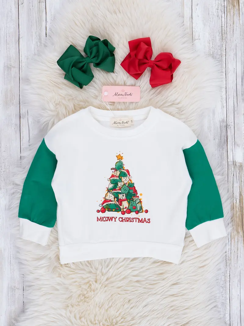 Christmas Tree Raglan Crew Neck Shirt