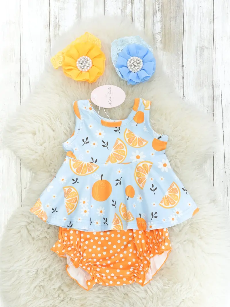 Citrus-Tone Tank Top And Matching Bloomers Set 1