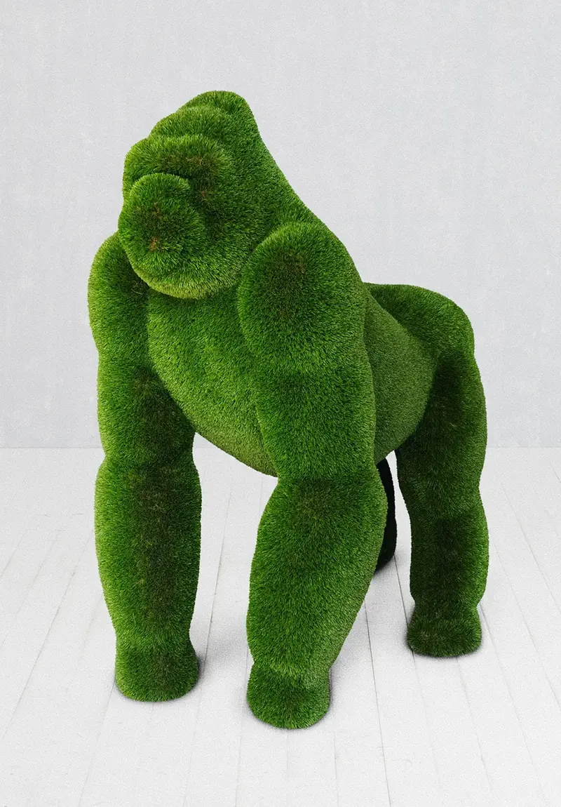 Classic Gorilla Topiary – Full-Size Living Sculpture 1