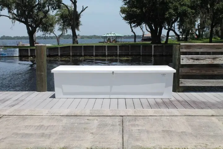 Cm10 Fiberglass Dock Storage Box – 18" H × 121" W × 16" D 1