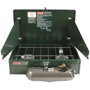 Coleman Dual-Fuel 2-Burner Camp Stove – Runs On Propane Or Unleaded Gas 1