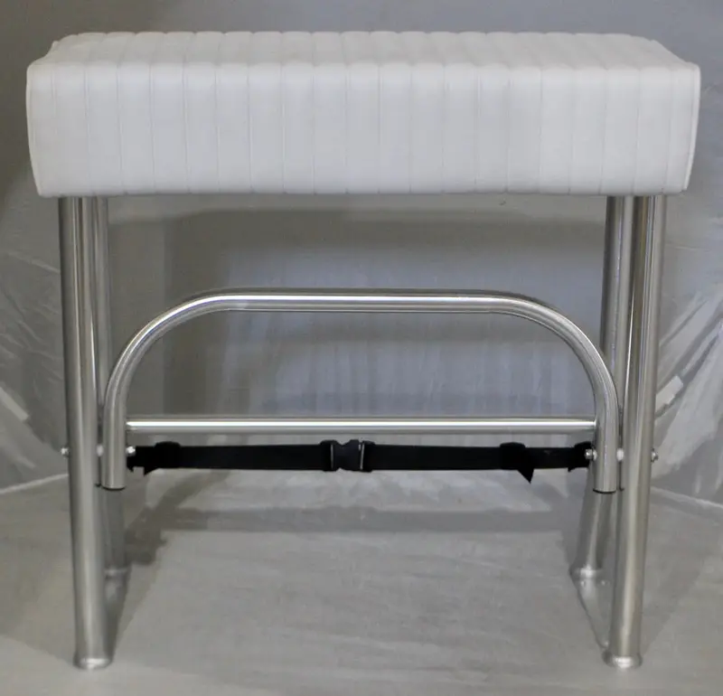 Compact Traditional Aluminum Leaning Post With Rod Holders – 30"W × 12.5"D × 31.5"H 1
