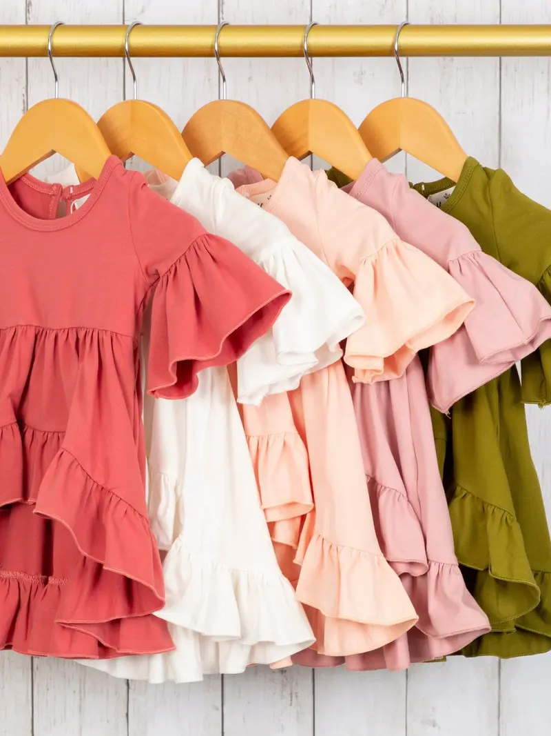 Cotton Hi-Lo Bell-Sleeve Top In Assorted Colors 1