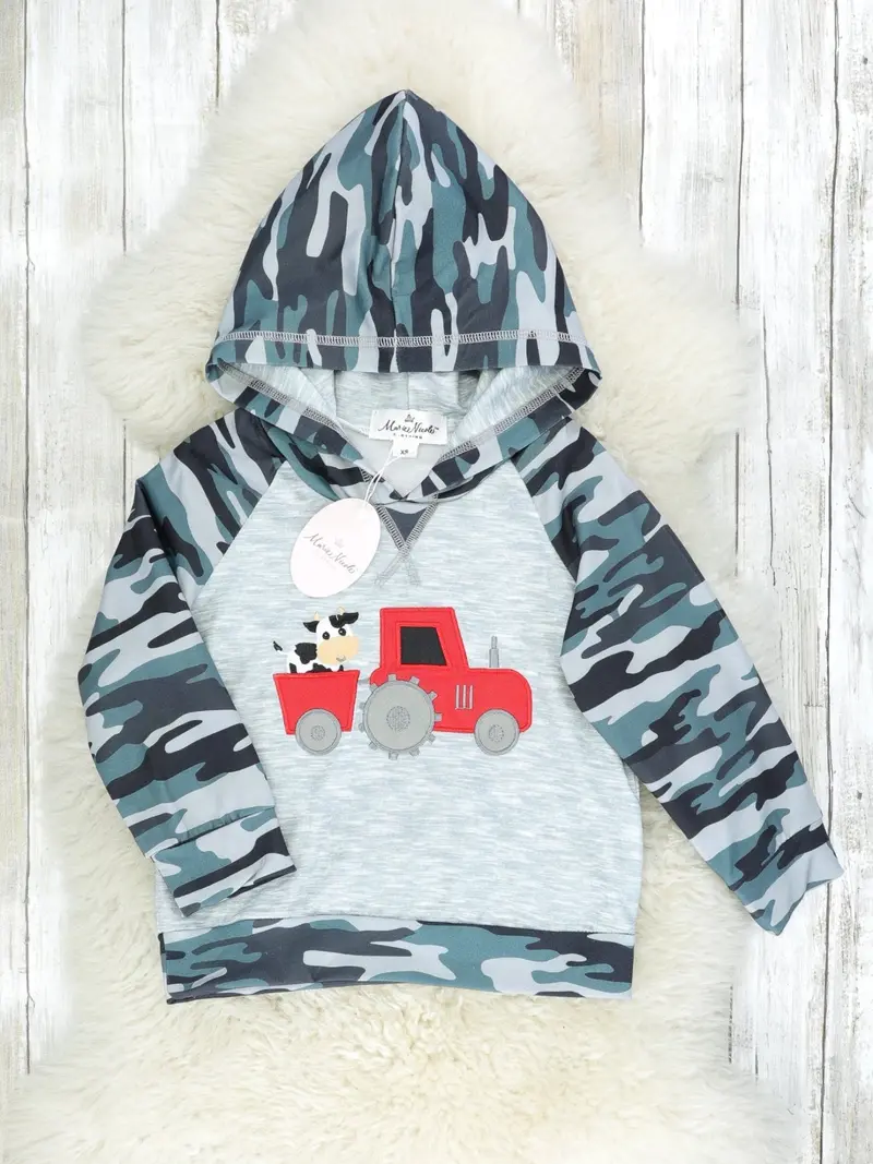 Cow-And-Tractor Camouflage Hoodie 1