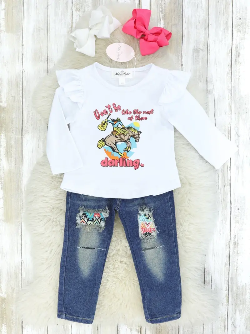 Cowgirl-Inspired Ruffle Top With Distressed Denim Shorts 1