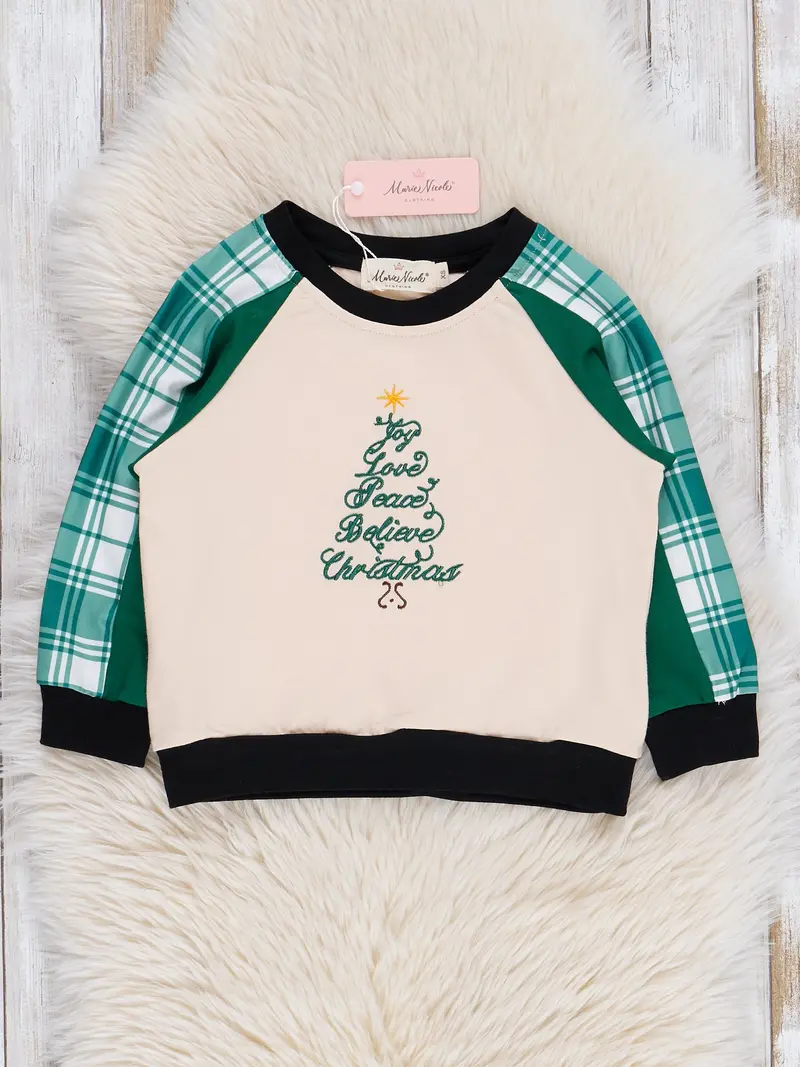 Cream And Evergreen Holiday-Themed Christmas Shirt 1