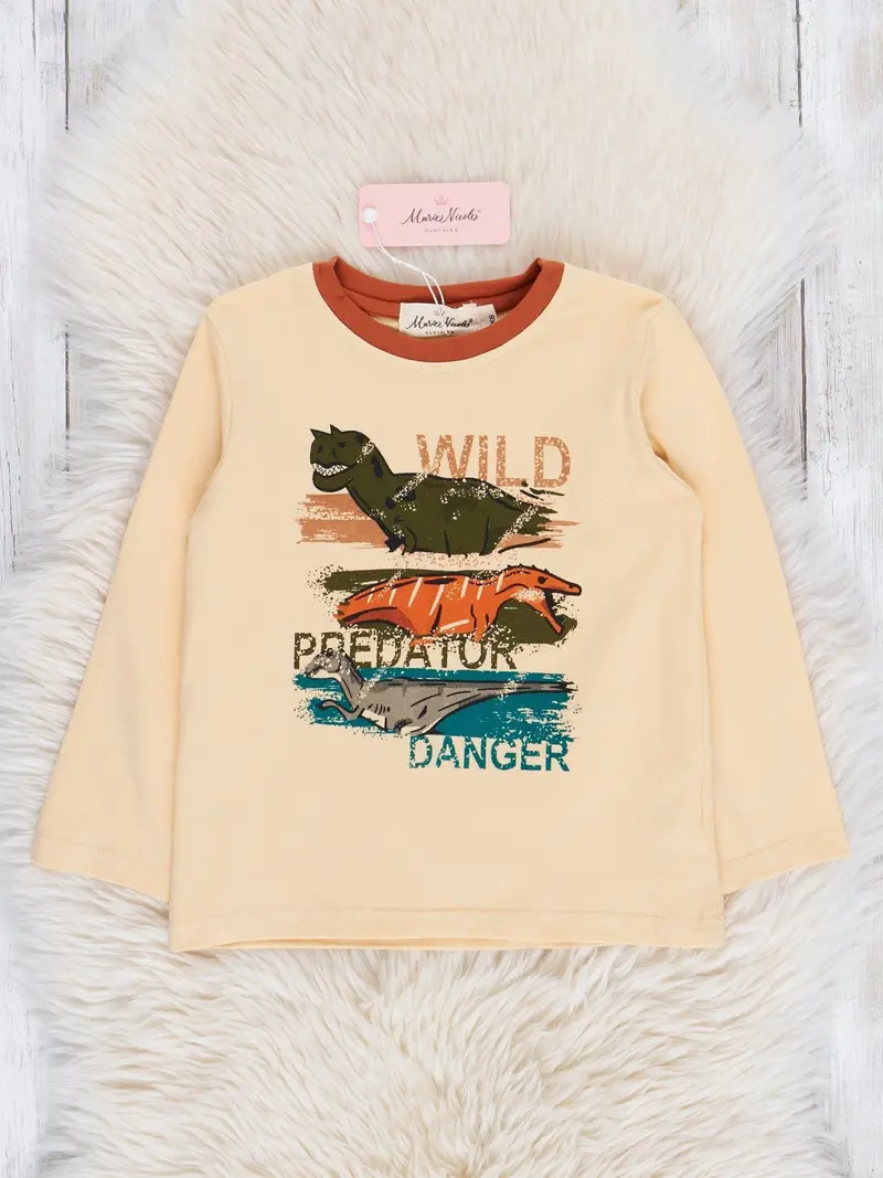 Cream Wild Dinosaur Graphic Tee 1