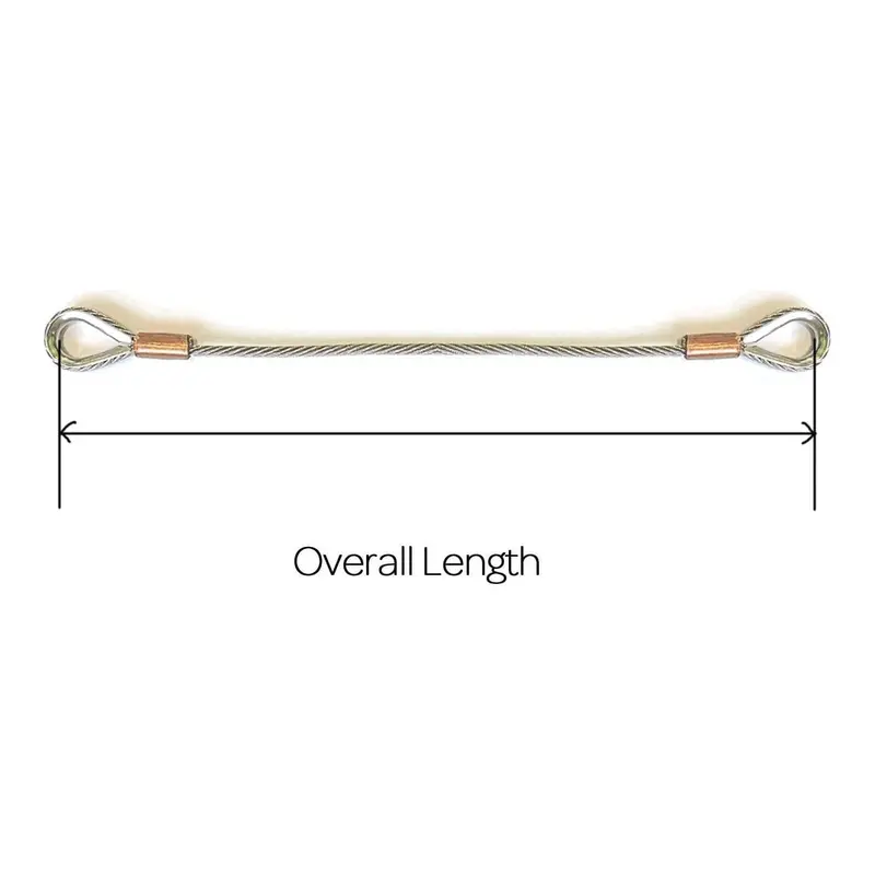 Custom 4Mm 7×19 Stainless Steel Wire Strop – Flexible, Cut-To-Length Rigging Cable 1