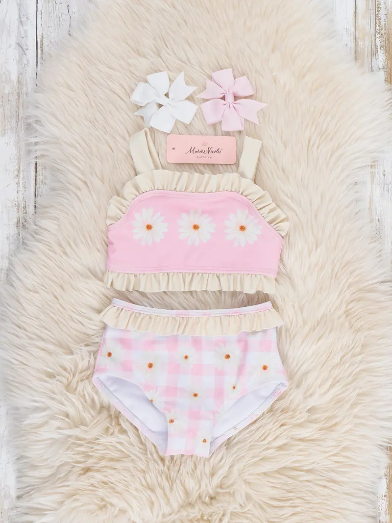 Daisy Delight Ruffle Swimsuit For Toddlers 1